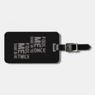Etiqueta De Bagagem US Flag Black and White Vintage Retro