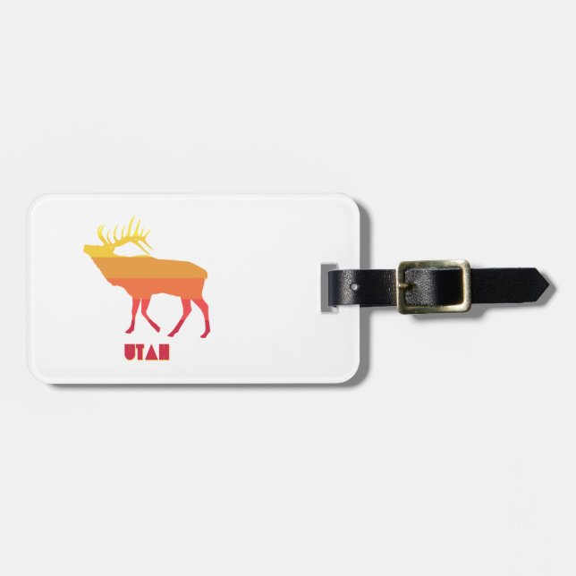 Etiqueta De Bagagem Utah Elk (Frente Horizontal)