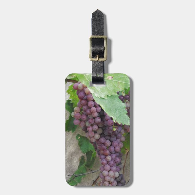 Etiqueta De Bagagem Uvas Roxas na Vinha (Frente Vertical)