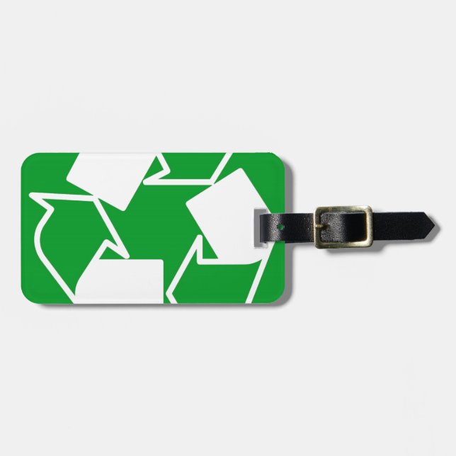 Etiqueta De Bagagem vá verde reduza recicle (Frente Horizontal)