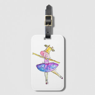 Etiqueta De Bagagem Vaca Ballerina Branca