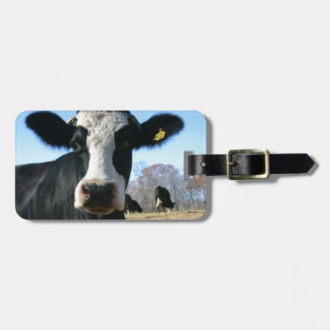 Etiqueta De Bagagem Vaca Louca (Frente Horizontal)