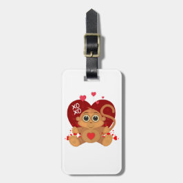 Etiqueta De Bagagem Valentine's Day Monkey