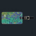 Etiqueta De Bagagem Van Gogh Irises. impressionismo floral azul<br><div class="desc">Etiqueta de mala Van Gogh "Irises". Arte do impressionismo floral azul.</div>