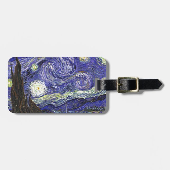 Etiqueta De Bagagem Van Gogh Starry Night (Frente Horizontal)