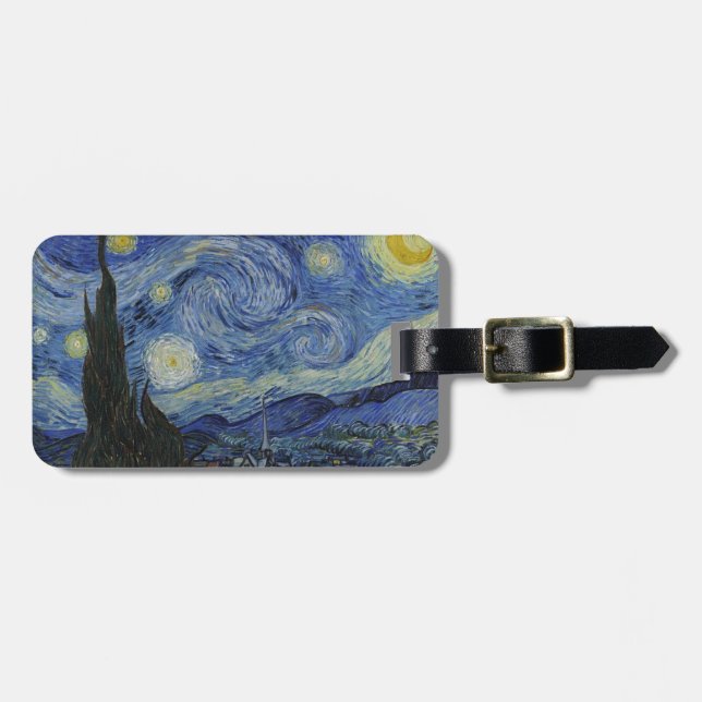 Etiqueta De Bagagem Van Gogh Starry Night (Frente Horizontal)