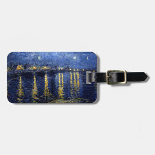 Etiqueta De Bagagem Van Gogh Starry Night Over Rhone