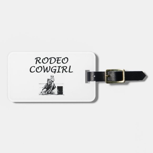 Etiqueta De Bagagem Vaqueira do rodeio do T (Frente Horizontal)