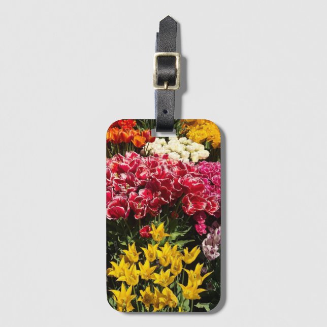 Etiqueta De Bagagem Variedade de Tulipas (Frente Vertical)