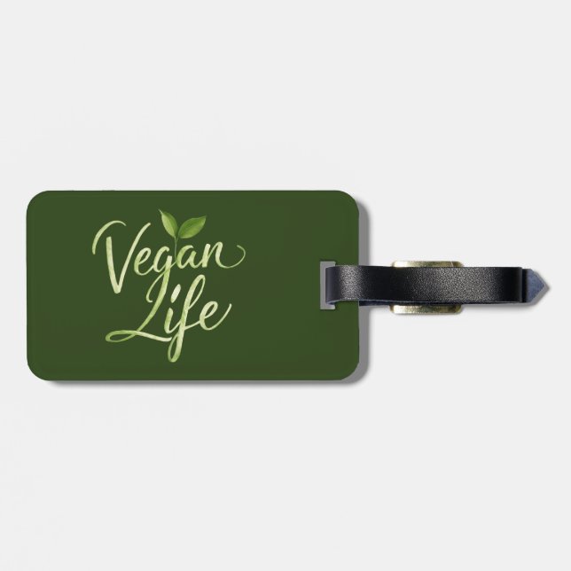 Etiqueta De Bagagem Vegan Life (Traseira Horizontal)