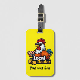 Etiqueta De Bagagem Vendedor local de ovos, gângster, galo.