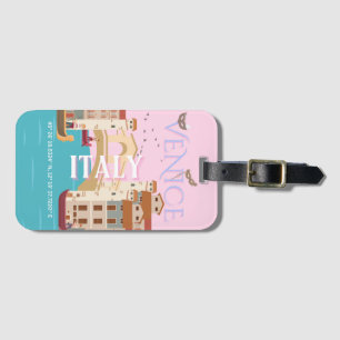 Etiqueta De Bagagem Venice Viagem Art, Itália, Retro-Viagem Art
