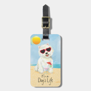 Etiqueta De Bagagem Verão Westie