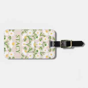 Etiqueta de Bagagem Verde da Flor Personalizada