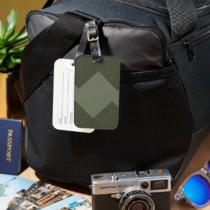 Etiqueta de Bagagem Verde de Mosa Personalizada