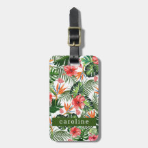 Verde Floral Tropical Personalizada