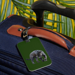 Etiqueta de bagagem verde Jaguar Diablo
