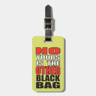 Etiqueta De Bagagem Verde limão o outro Tag preto da bagagem do saco