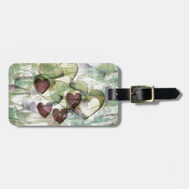 Etiqueta De Bagagem Verde macio dos presentes | do coração