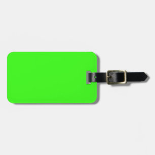 Etiqueta de bagagem verde neon
