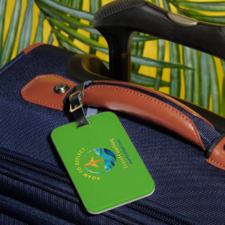 Etiqueta de bagagem verde Roam to Reflect