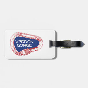 Etiqueta De Bagagem Verdon Gorge France Rock Escalbing Carabiner