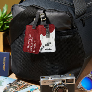 Etiqueta de Bagagem Vermelha Personalizada de Viol