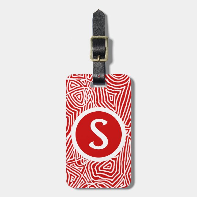 Etiqueta De Bagagem Vermelho inicial (Frente Vertical)