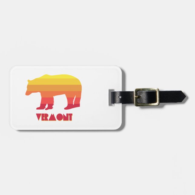 Etiqueta De Bagagem Vermont Bear (Frente Horizontal)