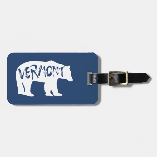 Etiqueta De Bagagem Vermont Bear (Frente Horizontal)