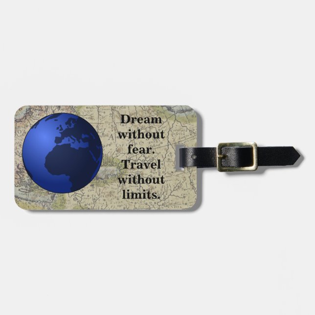 Etiqueta de bagagem - Viagem (Frente Horizontal)