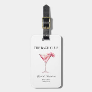 Etiqueta De Bagagem Viagem da Bach Club Pink Cocktail Bachelorette Gir