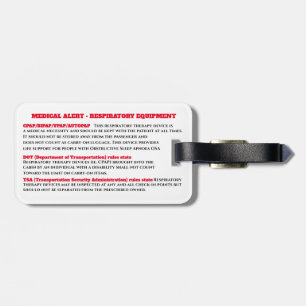 Etiqueta De Bagagem Viagem de aviso de apneia do sono CPAP