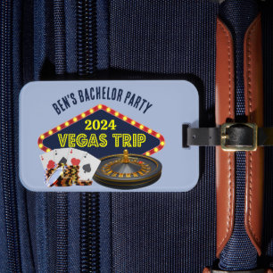 Etiqueta De Bagagem Viagem de Cassino Personalizável para Despedida de