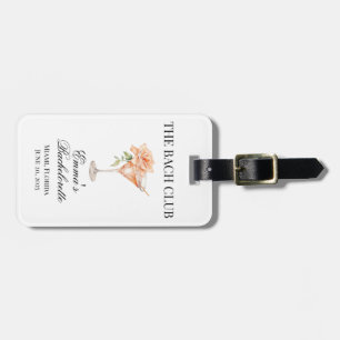 Etiqueta De Bagagem Viagem de Madrinhas Social Club Blush Cocktail