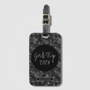 Etiqueta De Bagagem Viagem de Meninas Elegante Personalizada Brilho Fa