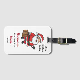 Etiqueta De Bagagem Viagem de Natal do Papai Noel