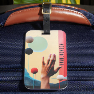 Etiqueta De Bagagem Viagem de Nome do Retro Autista Abstrato na moda ú
