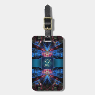 Etiqueta De Bagagem Viagem de Nome Personalizado de Laser Fractal Frac