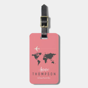 Etiqueta De Bagagem viagem de PINK elegante