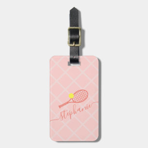 Etiqueta De Bagagem Viagem de Tênis de Monograma Rosa Personalizado