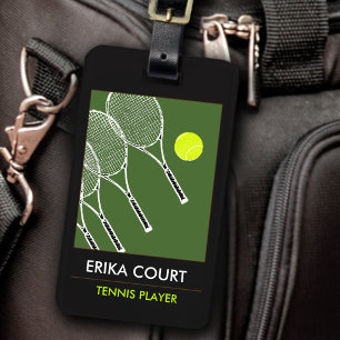 Etiqueta De Bagagem viagem de tennista personalizado