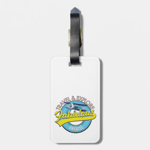 Etiqueta De Bagagem viagem explore fabuloso logotipo da Ucrânia