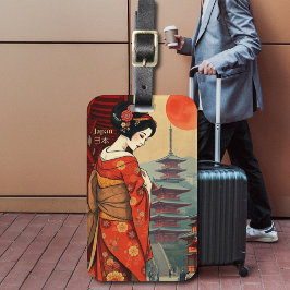 Etiqueta De Bagagem Viagem japonês geisha maiko