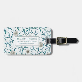 ETIQUETA DE BAGAGEM VIAGEM LUGAGEM TAG : WILLIAM MORRIS : FLORAL