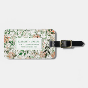 ETIQUETA DE BAGAGEM VIAGEM LUGAGEM TAG : WILLIAM MORRIS : JASMINE