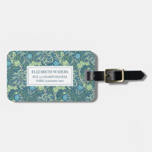 ETIQUETA DE BAGAGEM VIAGEM LUGAGEM: WILLIAM MORRIS: SEMENTE MARÍTIMA