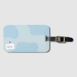 Etiqueta De Bagagem Viagem Na moda azul-moderno