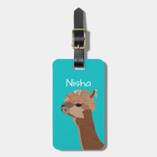 Etiqueta De Bagagem Viagem Personalizada de Alpaca 