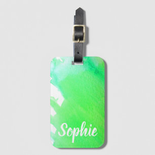 Etiqueta De Bagagem viagem personalizada personalizada com cor d'água
